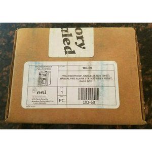 Interlogix ESL 103-60 Manual Fire Alarm Station Weatherproof Single Action New